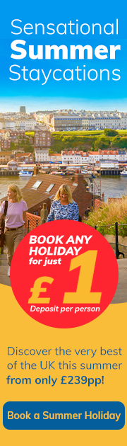 Sensational Summer Staycations - Book any holiday for just £1 Deposit per person - Discover the very best of the UK this summer from £319pp!
